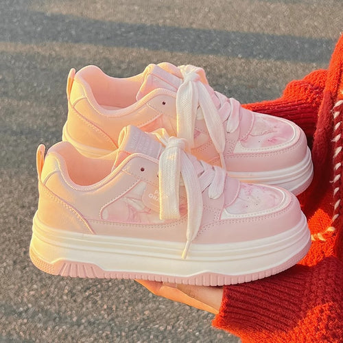Damen Bequeme Sport Sneakers mit modischem Design und dämpfender Sohle EB