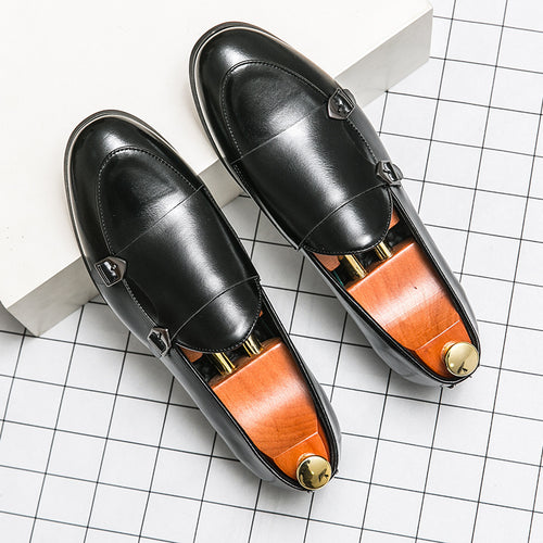 Damen elegante Mokassins mit modischen Schnallen EB