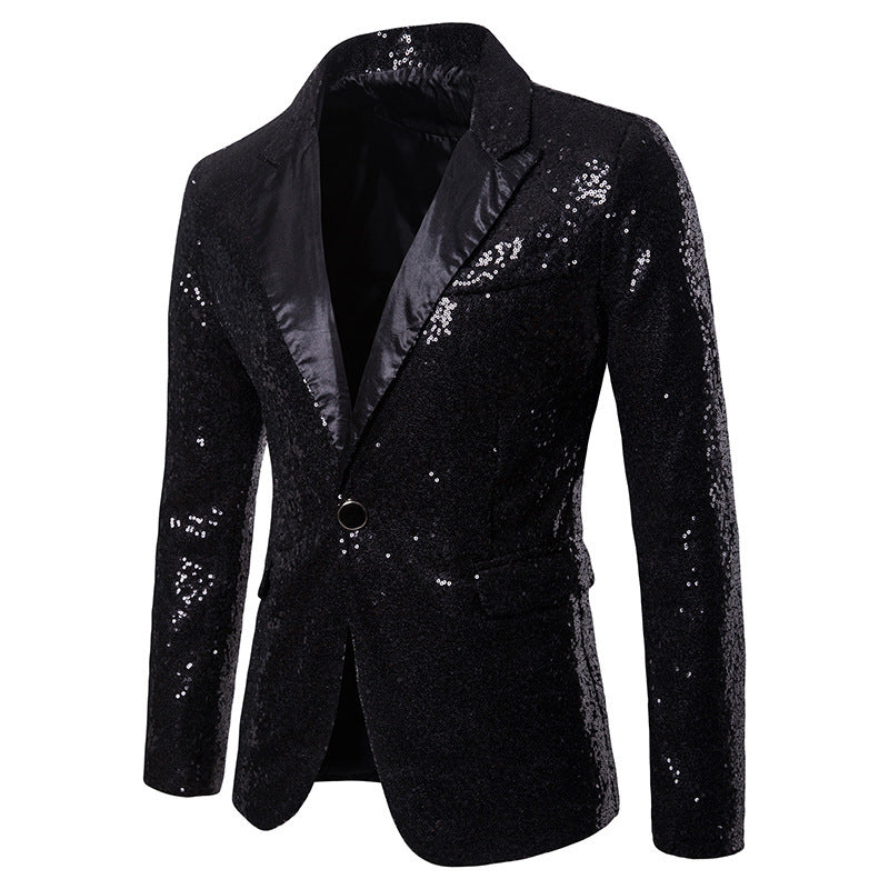 Herren Glitzernder Festtagsblazer mit elegantem Schnitt EB