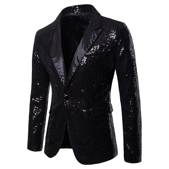 Herren Glitzernder Festtagsblazer mit elegantem Schnitt EB