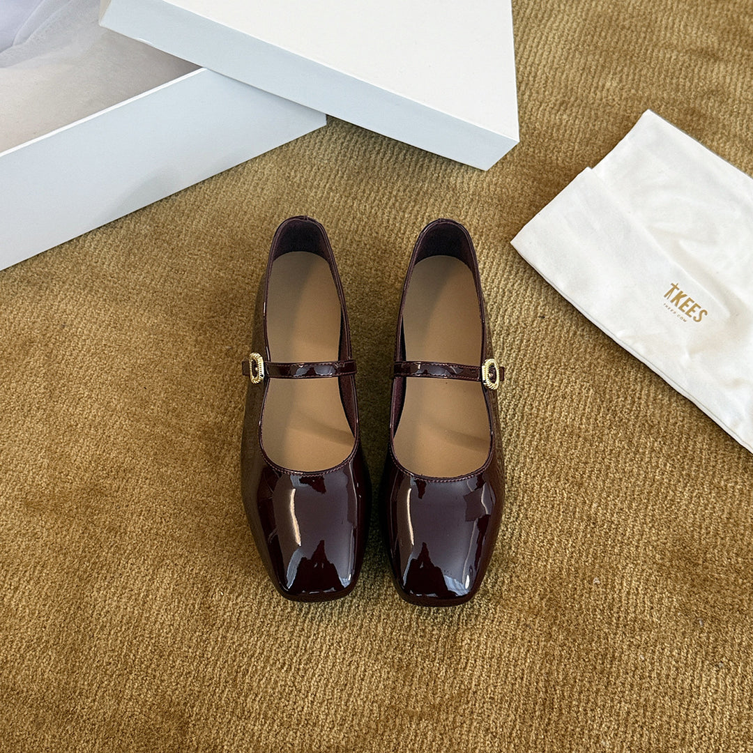 Damen Elegante Ballerinas mit modischer Schnalle und komfortabler Polsterung EB