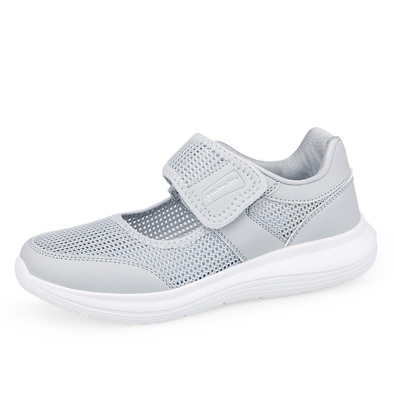 Damen Sportliche Gesundheits-Sneaker mit atmungsaktivem Obermaterial und verstellbarem Klettverschluss EB