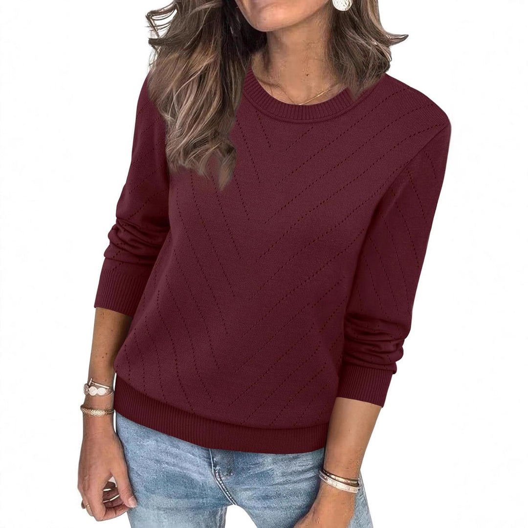 Damen eleganter gestreifter Pullover EB