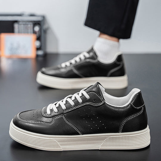 Damen Sportliche Sneaker aus hochwertigem Leder mit dämpfender Laufsohle EB