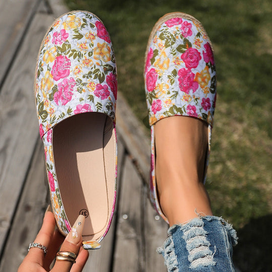 Damen Espadrilles mit floralem Design EB