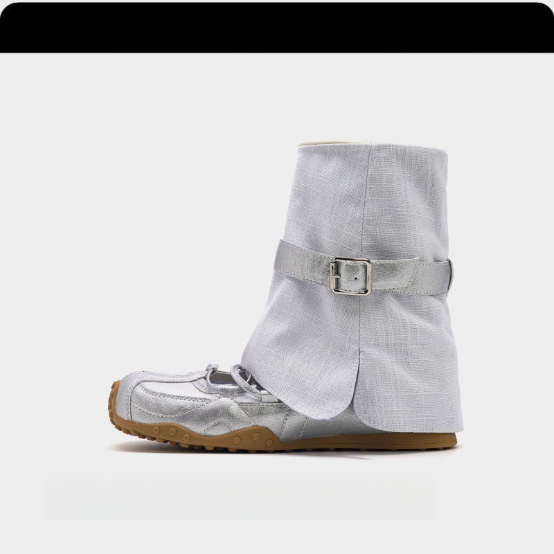 Damen modische Stiefel mit verstellbarem Riemen und rutschfester Sohle EB