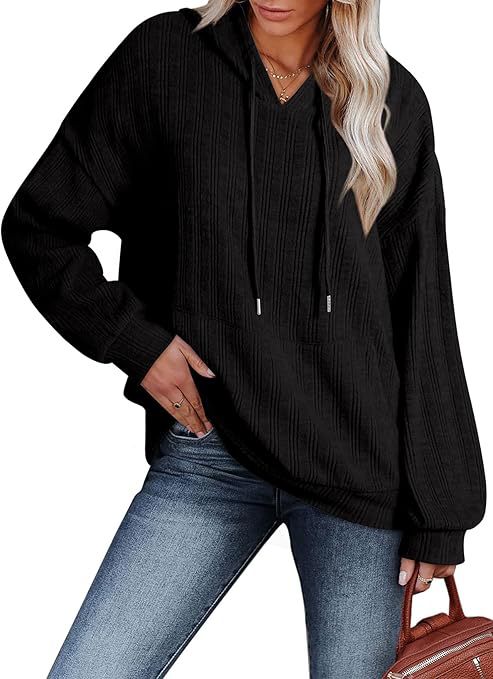 Damen Oversized Kapuzenpullover mit strukturiertem Design EB