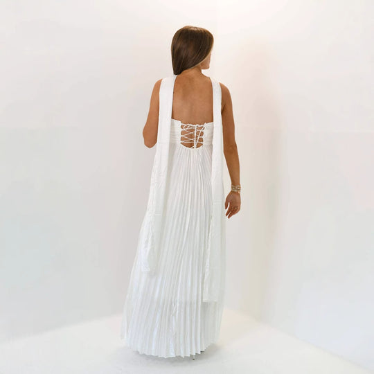Damen elegante Maxi-Röcke mit Faltenwurf EB