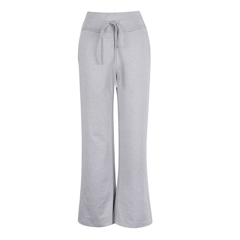 Damen Bequeme Sporthose mit hoher Taille und Kordelzug EB