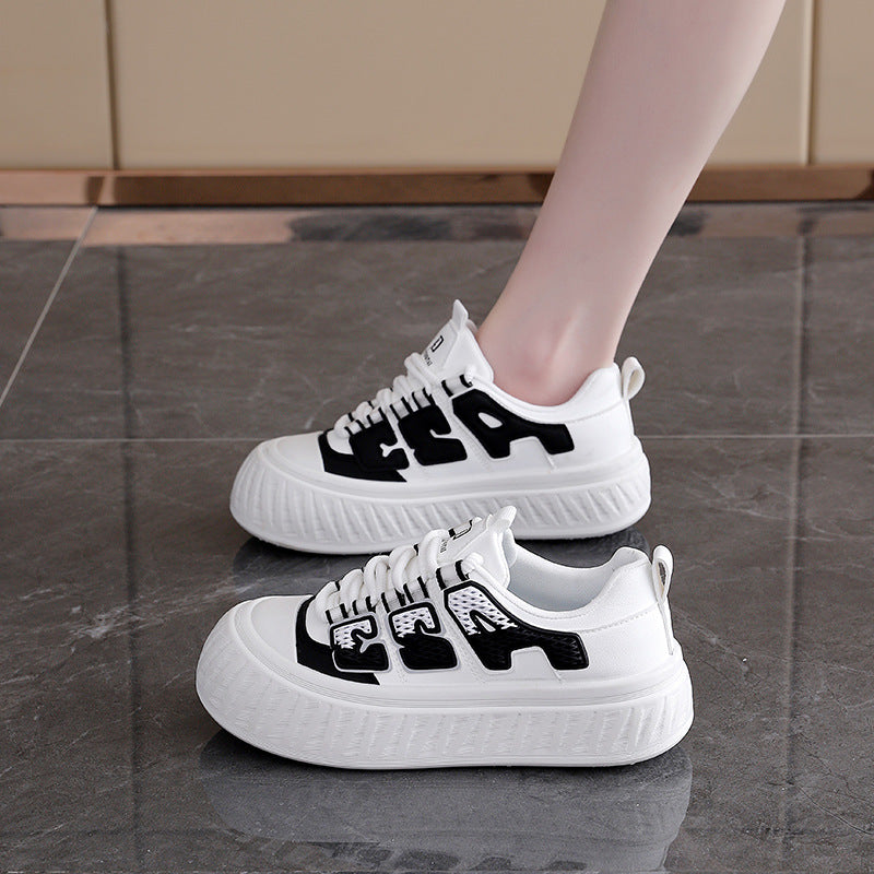 Damen modische Plateau Sneakers mit einzigartigem Design und bequemer Dämpfung EB