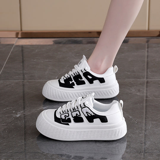 Damen modische Plateau Sneakers mit einzigartigem Design und bequemer Dämpfung EB