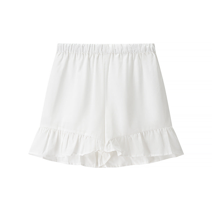 Damen Blusenset mit elegantem Rüschensaum und lockerer Passform EB