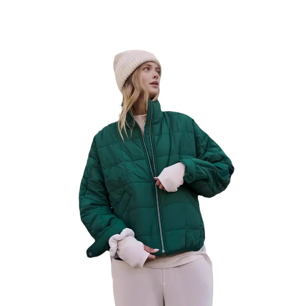 Damen Steppjacke mit hohem Kragen und praktischem Reißverschluss EB