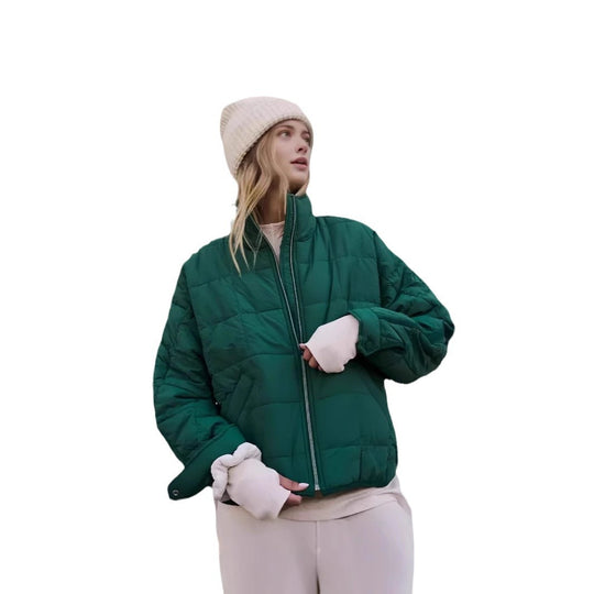 Damen Steppjacke mit hohem Kragen und praktischem Reißverschluss EB