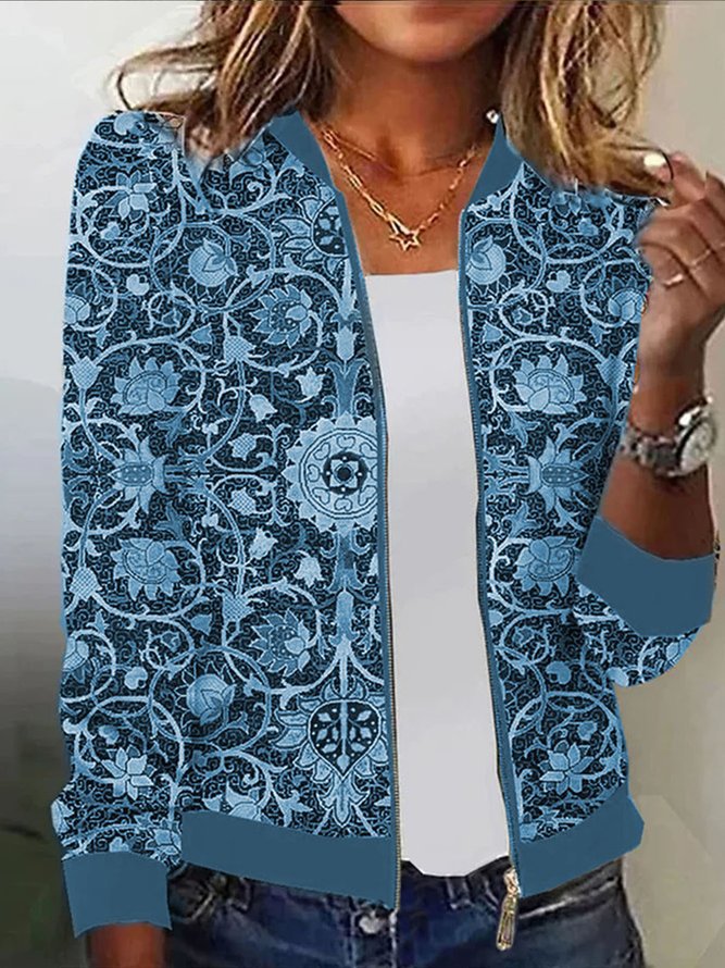 Damen Blousonjacke mit floralem Muster EB
