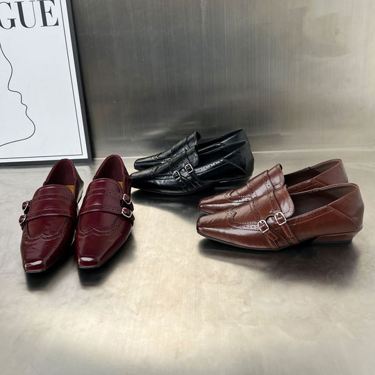 Damen elegante Slipper mit modischen Schnallen EB