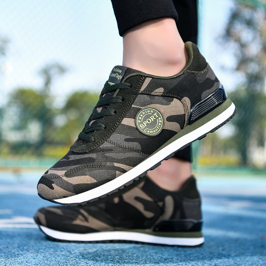 Damen Sportliche Camouflage Sneakers mit atmungsaktivem Obermaterial EB