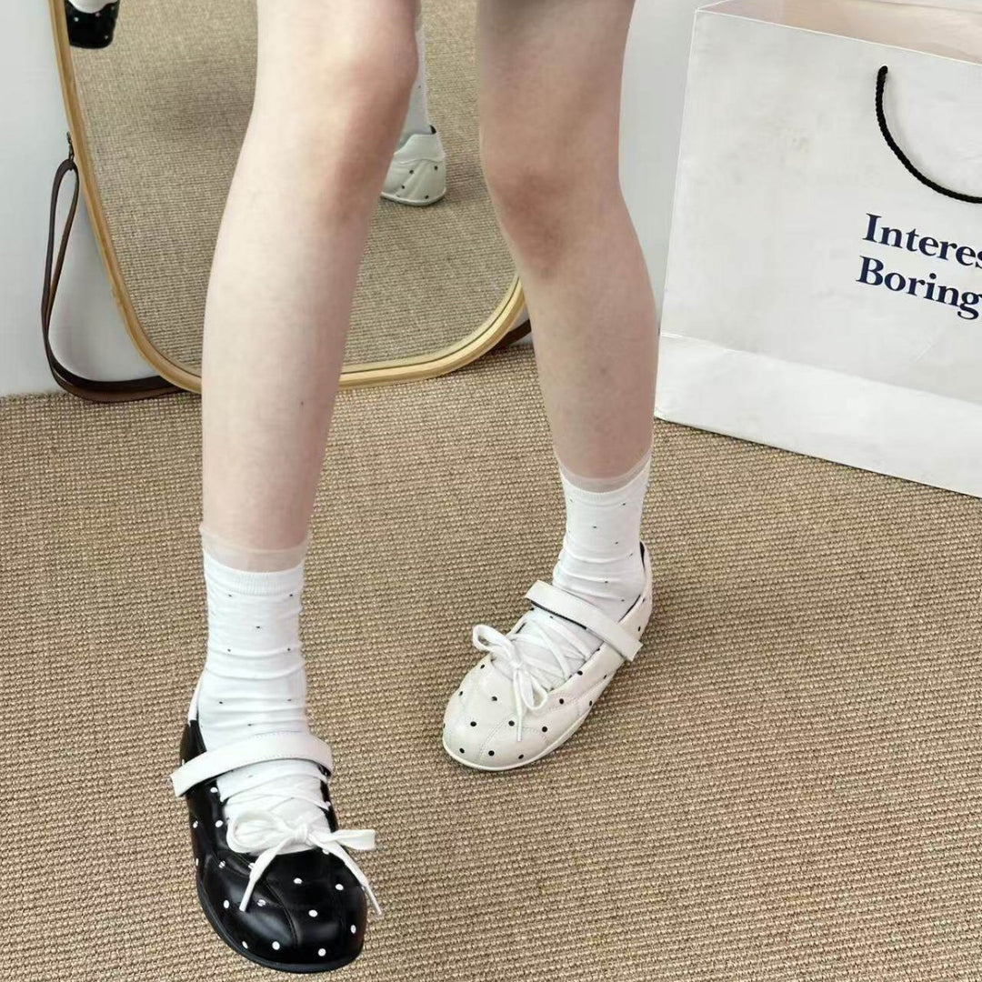 Damen Freizeit Sneakers mit punktemuster und flexiblem Obermaterial EB