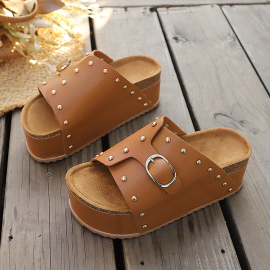 Damen Komfortable Plateau-Sandalen EB