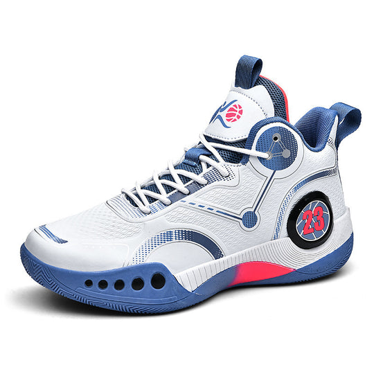 Herren gepolsterter High-Top Basketballschuh mit holografischen Akzenten und griffiger Gummilaufsohle EB