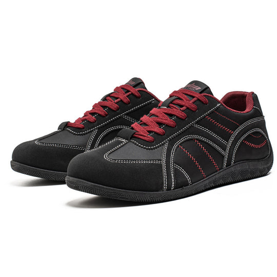 Herren retro-inspirierte Low-Top Freizeit-Sneaker mit Wildlederoptik, gepolstertem Knöchelkragen und griffiger Gummilaufsohle EB