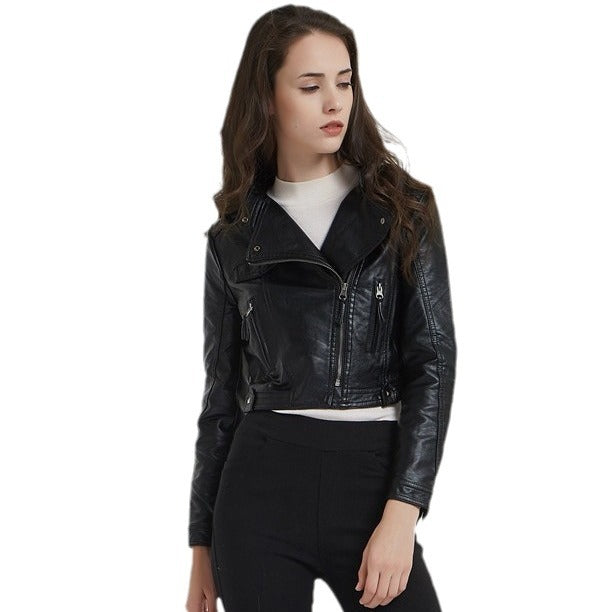 Damen elegante Bikerjacke aus hochwertigem EB