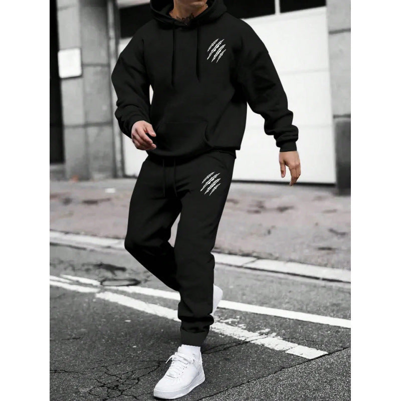 Herren Trainingsanzug mit modernem Grafikdesign und praktischen Taschen EB