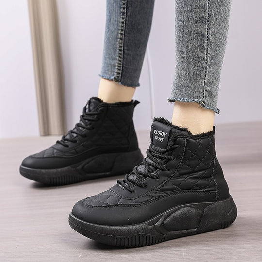 Damen Sportliche High-Top Sneakers mit wärmendem Innenfutter EB