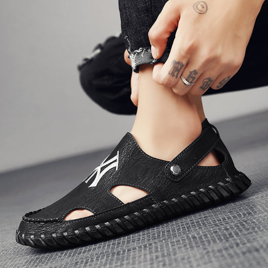 Damen Bequeme Clogs mit verstellbarem Riemen und rutschfester Sohle EB