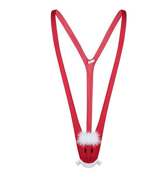 Männer Novelty Plüsch Rentier Tanga mit Geweihtasche