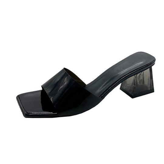 Damen Slingback Absatzschuhe mit modernem Design und elegantem Glanz EB