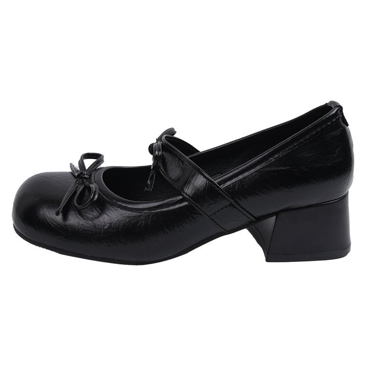 Damen elegante Mary Jane Pumps mit geschmeidiger Kappe und modischem Blockabsatz EB