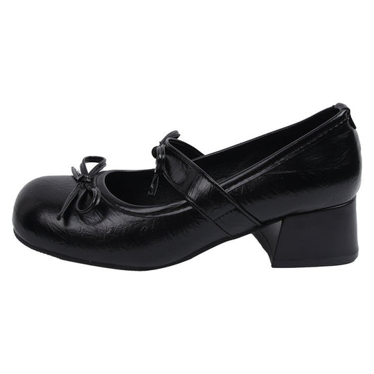 Damen elegante Mary Jane Pumps mit geschmeidiger Kappe und modischem Blockabsatz EB