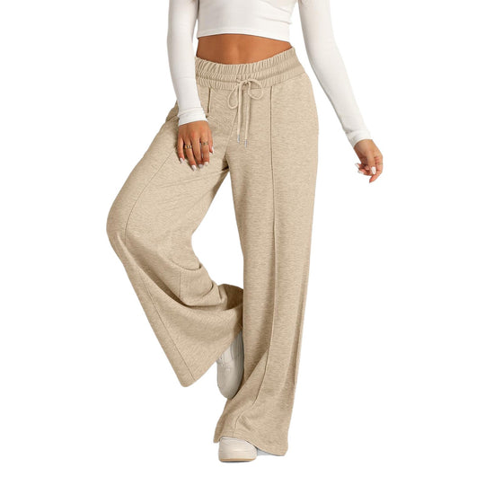 Damen weite Freizeithose mit elastischem Bund und praktischen Taschen EB
