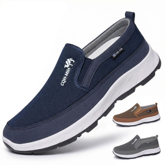 Herren nan gepolsterter Slip-On Komfort-Sneaker mit elastischem Einstieg, stoßdämpfender EVA-Plateausohle und herausnehmbarem Komfortfußbett EB