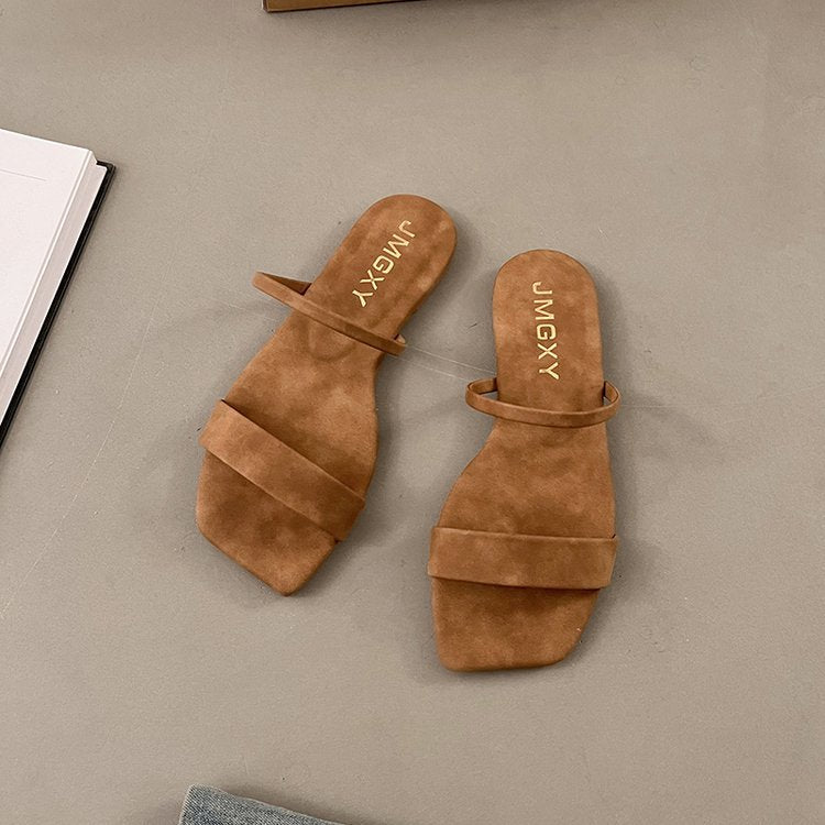 Damen elegante Minimalistische Riemchen-Sandalen EB