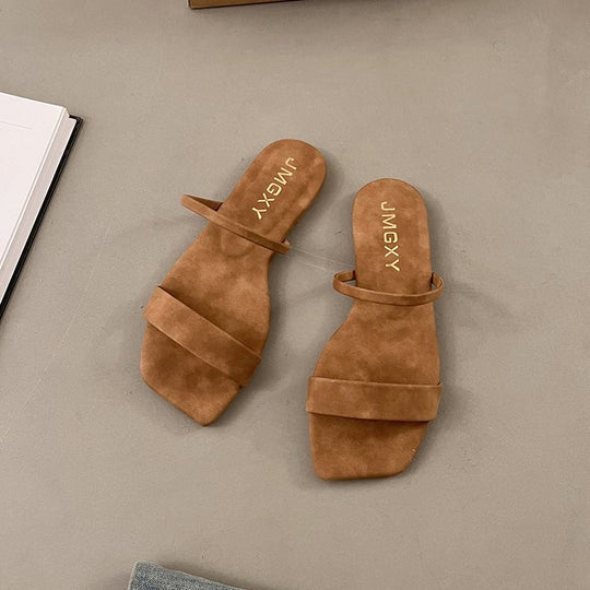 Damen elegante Minimalistische Riemchen-Sandalen EB