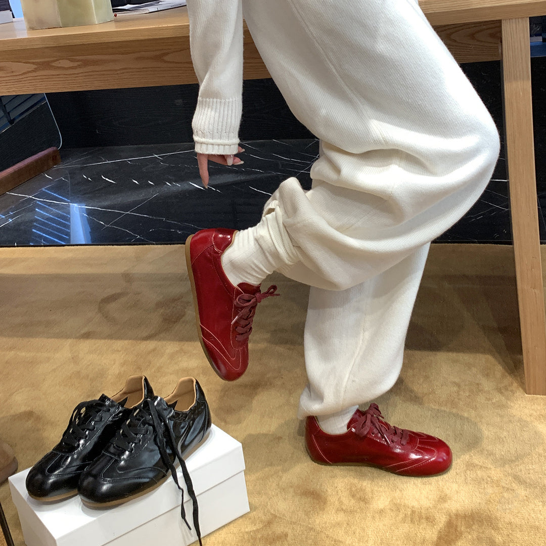 Damen Komfortable Design-Sneaker aus hochwertigem Leder EB