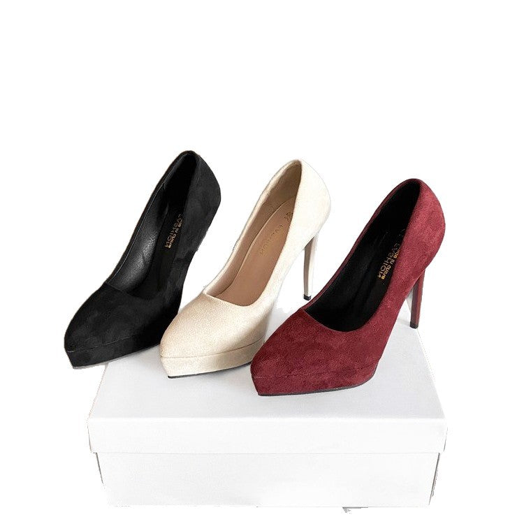 Damen elegante Pumps mit plateauförmiger Sohle EB