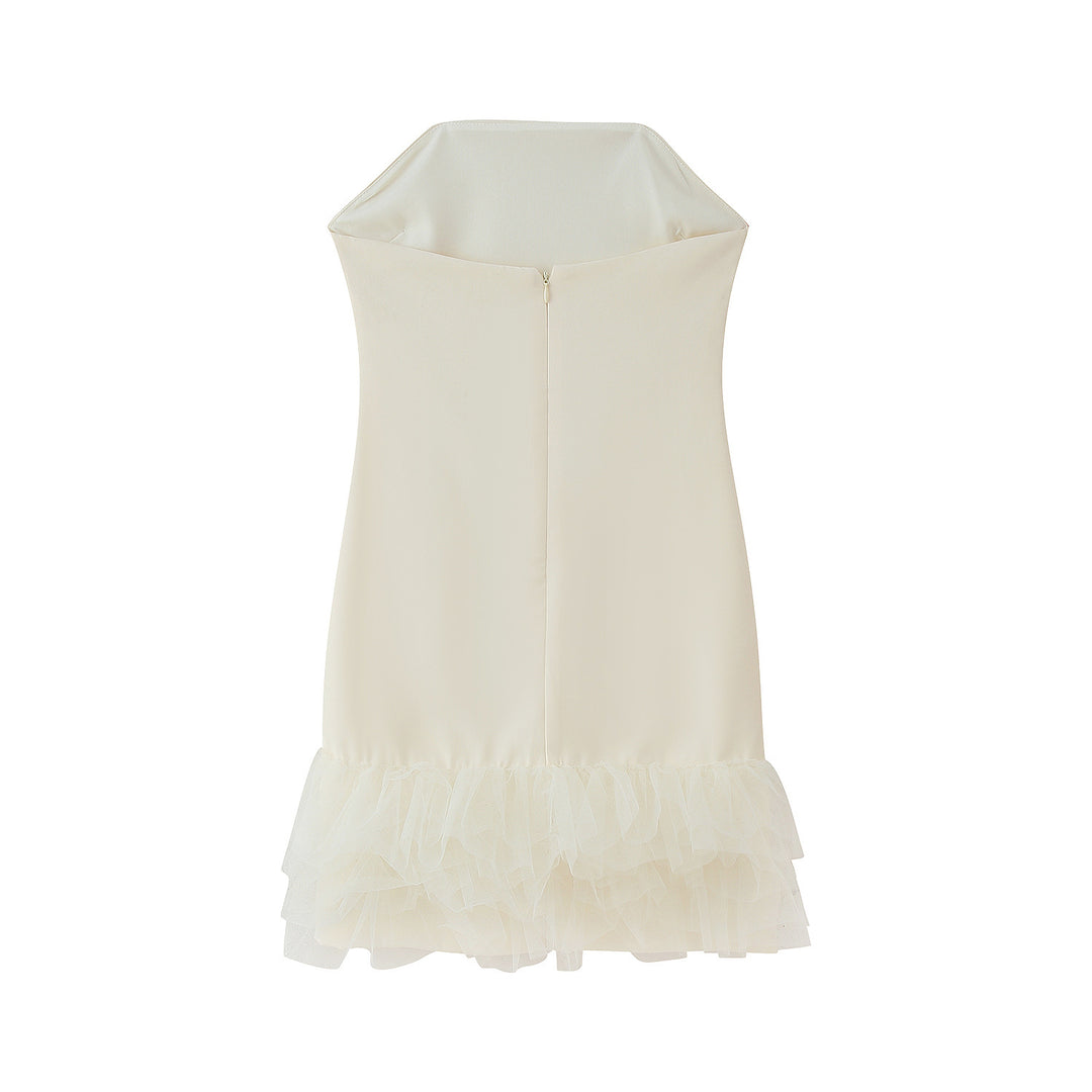 Damen Cocktailkleid mit raffiniertem Tüllsaum und elegantem Schnitt EB