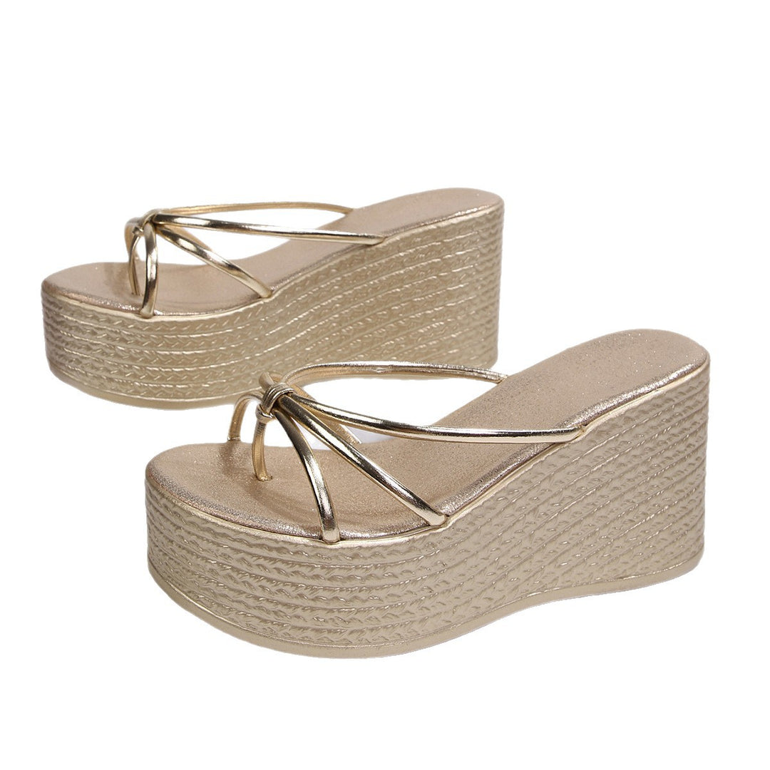 Damen Wedge-Sandalen mit elegantem Riemen-Design und komfortablem Fußbett EB