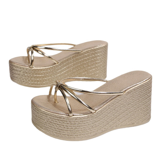 Damen Wedge-Sandalen mit elegantem Riemen-Design und komfortablem Fußbett EB