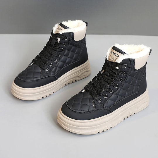 Damen High-Top Sneakers mit warmem Fleece-Futter und rutschfester Sohle EB