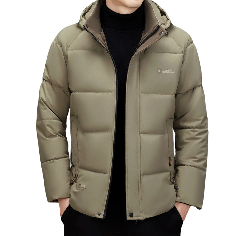Herren Wattierte Stehkragenjacke mit wasserabweisender Oberfläche und Reißverschlusstaschen EB
