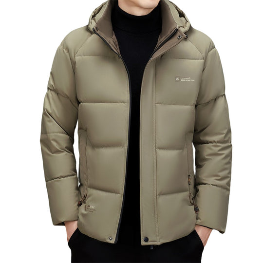 Herren Wattierte Stehkragenjacke mit wasserabweisender Oberfläche und Reißverschlusstaschen EB