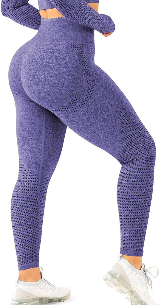 Damen Hohe Performance Fitnessleggings mit strukturierter Oberfläche EB