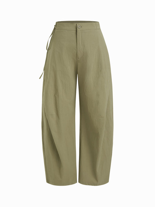 Damen lässige Culotte-Hose mit elastischem Bund und praktischen Seitentaschen EB