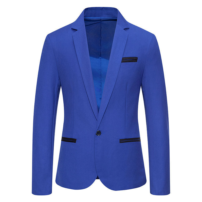 Herren Eleganter Blazer mit kontrastierenden Details EB