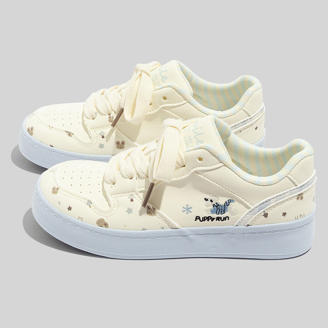Damen Sneakers mit tierischem Motiv und atmungsaktiver Oberfläche EB