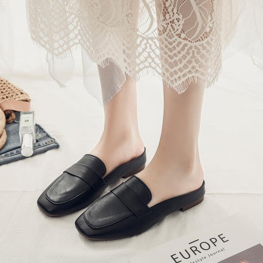 Damen elegante Slipper mit modischem Ledermuster EB